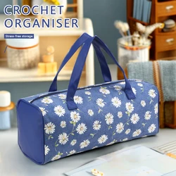 Large Capacity Wool Storage Bag Portable Knitting Bag DIY Yarn Storage Organizer Storage Bag for Yarn and Crochet Hooks Sewing