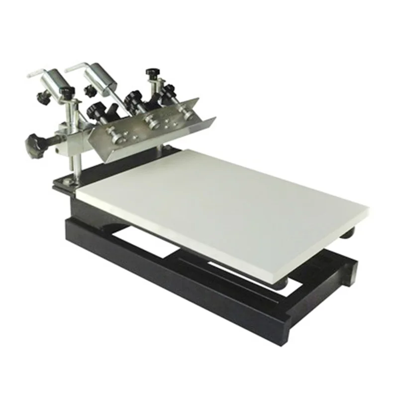 MK103 1 color 3 station micro-adjustable screen printing machine Manual textiles printer