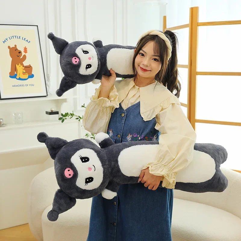 100cm Cartoon Sanrio Kuromi Pluszowa zabawka Kawaii Long Strip My Melody Miękka wypchana lalka Duży rozmiar Pluszowa poduszka Prezent dla dzieci