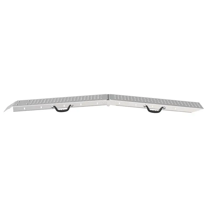 Immagine 7: Rampe Pieghevoli 200kg per rampa, 2 pz, Argento, 166 x 23 x 4,5 cm
