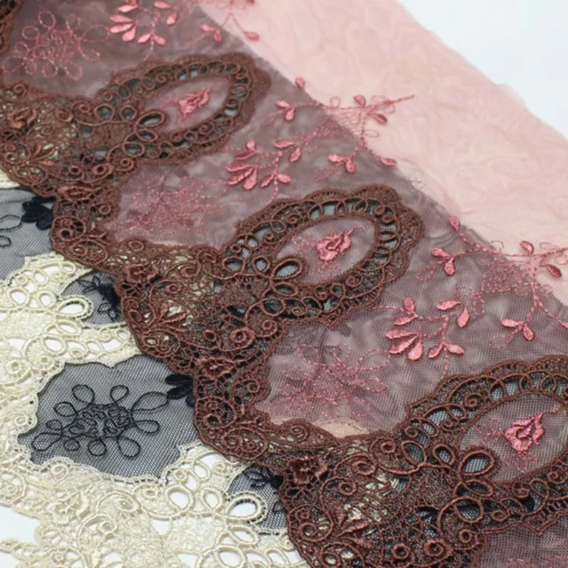 

30Yards Embroidery Lace Trim Water Soluble Edge Ribbon Skirt Hem Underwear Sewing Craft DIY Apparel Fabric Lace