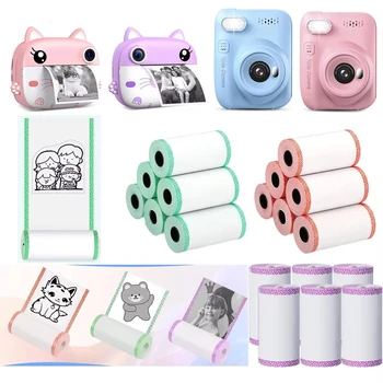 Recharge d'appareil photo instantané pour enfants, papier Photo couleur à bord, 57x30mm, Non adhésif, impression HD, papier d'impression thermique pour imprimante
