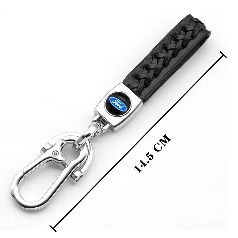 

PU Metal Leather Car Keychain Badge Braid Emblem Preparing styles For Ford Focus mk2 mk3 Fiesta mk7 Ranger Mondeo mk4 S-MAX Kuga