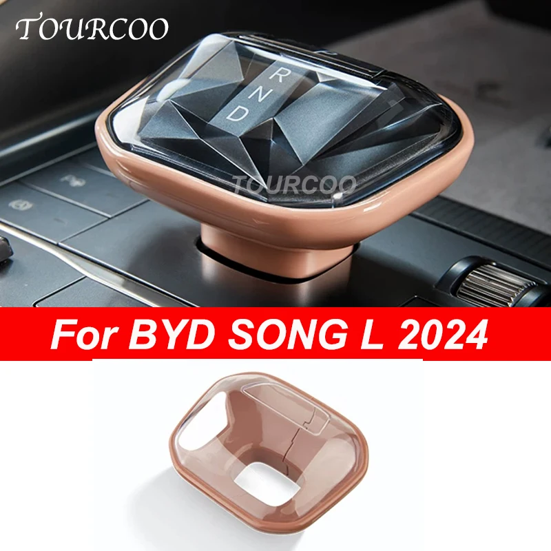 

For BYD SONG L 2024 Car Gear Shift Knob Gear Head Cover Trim Protective Sticker Interior Accessorie