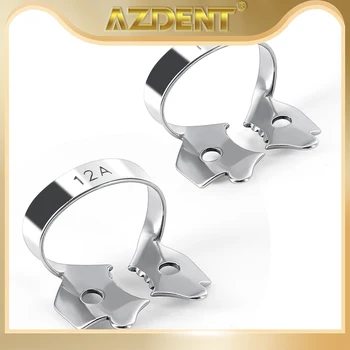 1Pcs Azdent Dental Kofferdam Klemmen Edelstahl Endodontie Restaurative Barriere Clips Zahnmedizin Molaren Zähne Ortho Materialien