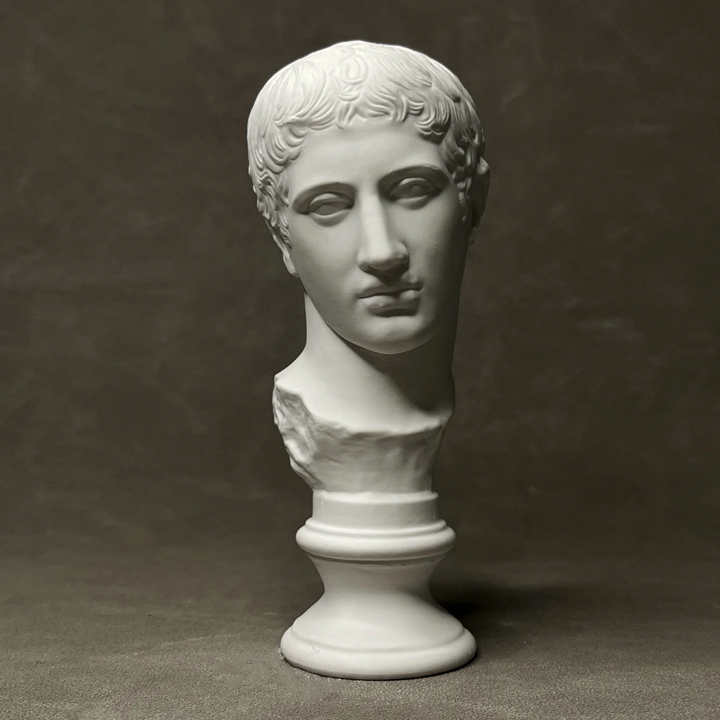 

"Doryphoros" by the ancient Greek sculptor Polykleitos, a plaster replica of a home decorative artwork