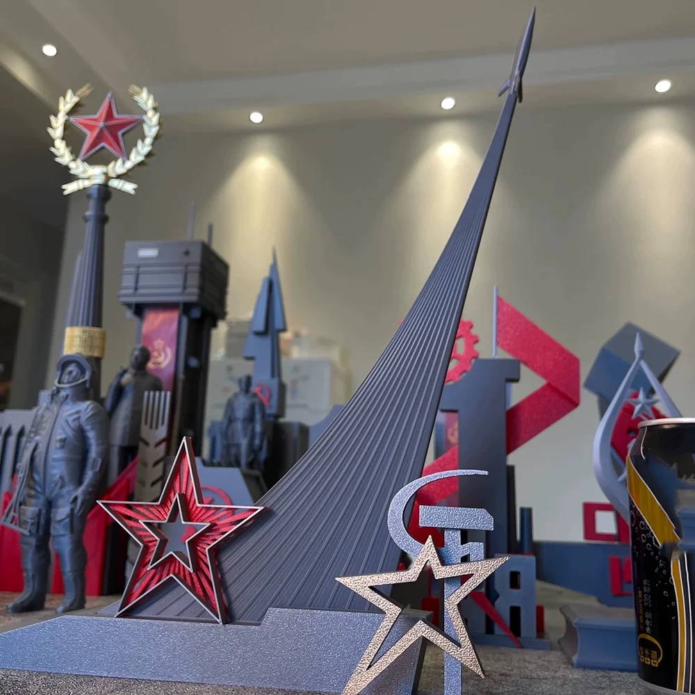 302mm 3D Printed Statue Sculpture Model CCCP Monument Universe Conquerors Gagarin Model Figurine Decoration Craft Gift