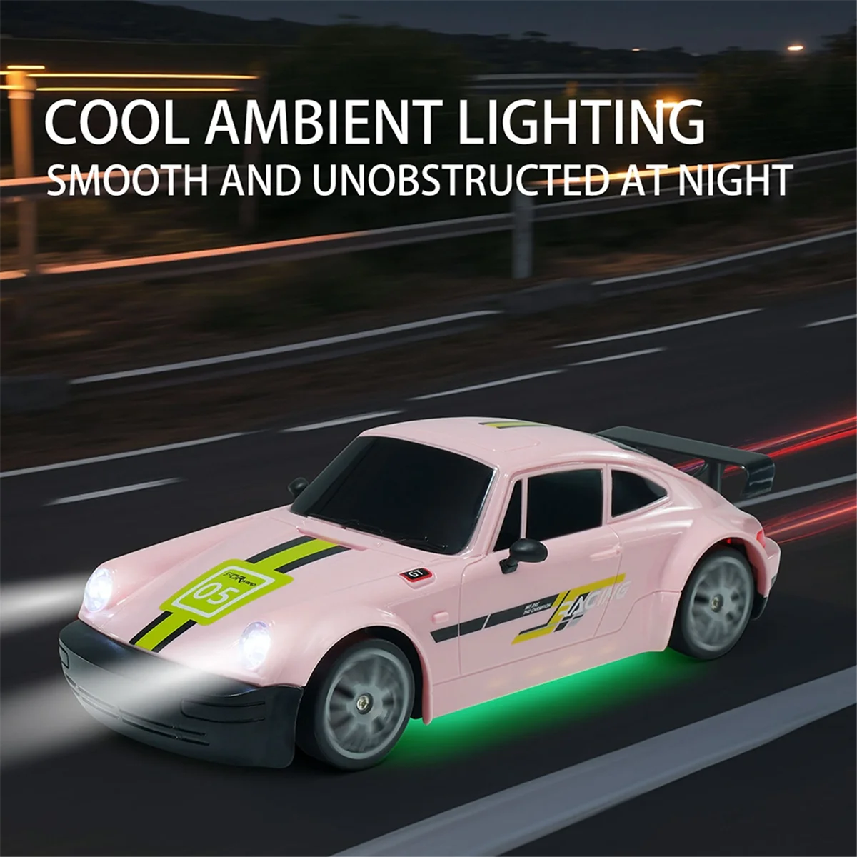 Y34A RC Car 2.4G 15km/H 1/24 Four-Wheel High Speed Drive Drift Cars Simulated Racing Toys Pink