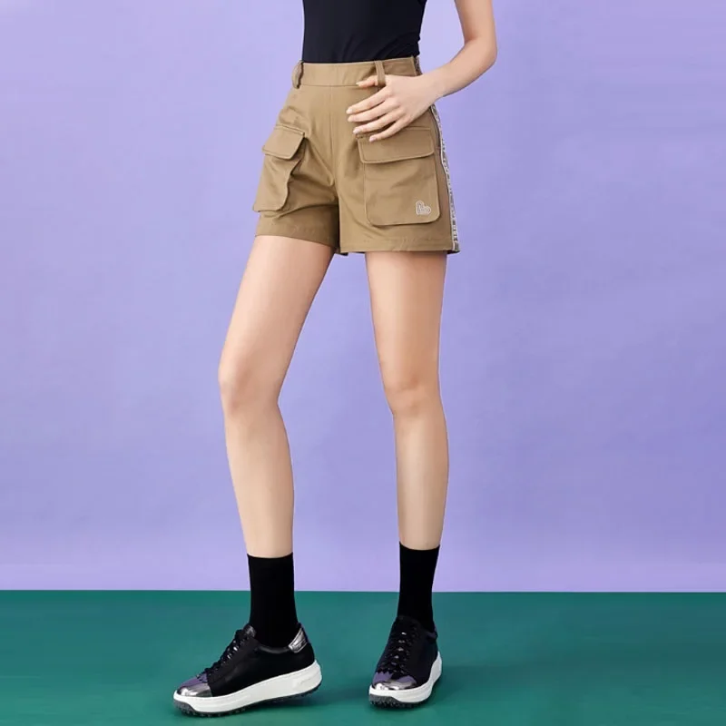 Love Golf-Shorts de sport de plein air pour femmes, pantalons courts taille haute pour dames, coupe sèche décontractée, été, mince, respirant, déclin, nouveau