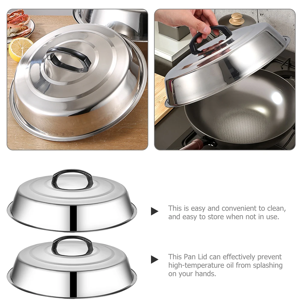 

2pcs Steel Deepening Cauldron Lid for 36CM Saucepan Pots Metal Pan Cover Kitchen Cookware Pot Knob Cover Part