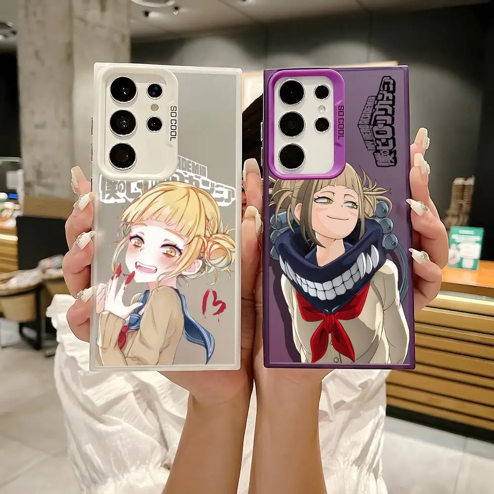 Funda de teléfono My H-Heroes Toga Himiko para Samsung Galaxy S25 Edge S24 S23 S22 S21 S20 Ultra silicona colorida plateada