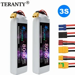 Teranty 3S 11.1V 8000mAh 60C Lipo Battery For RC Car TANK Drone Model Quadcopter FPV Racing Car With XT60 XT90 TRX EC5 EC8
