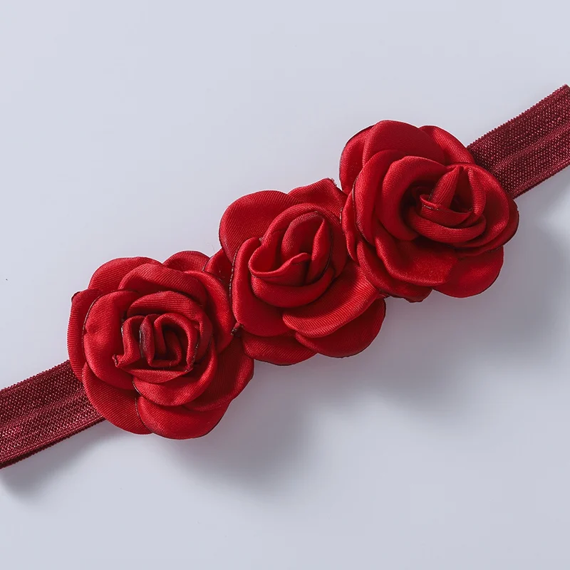 Baby Girl Boy Headband Newborn Elastic Flower Toddler Hair Band Kids Headwear Soft Solid Hairbands Child Hair Accessories Party