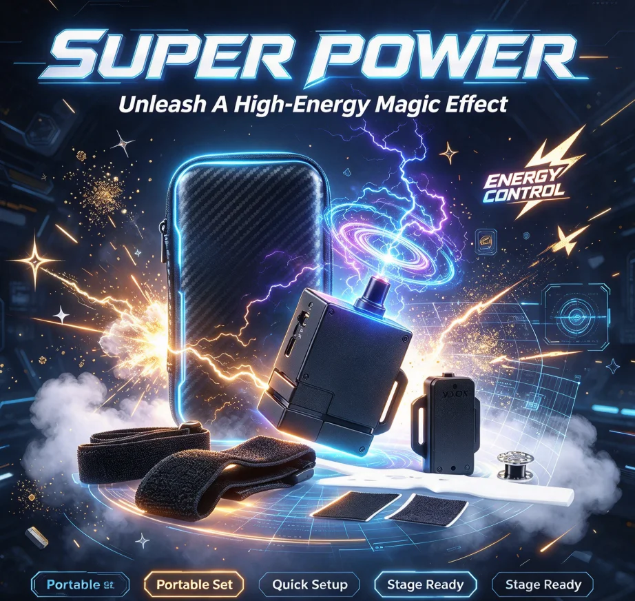 SUPER POWER Remote Control Mini Silk Reel Magic Props Electronic Silk Launcher Mentalism Magic Tricks Stage Magician Illusion