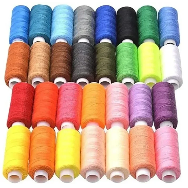 100 Random Color Thread Spools Thread Set - 250Yd Each Spool for Hand & Machine Sewing
