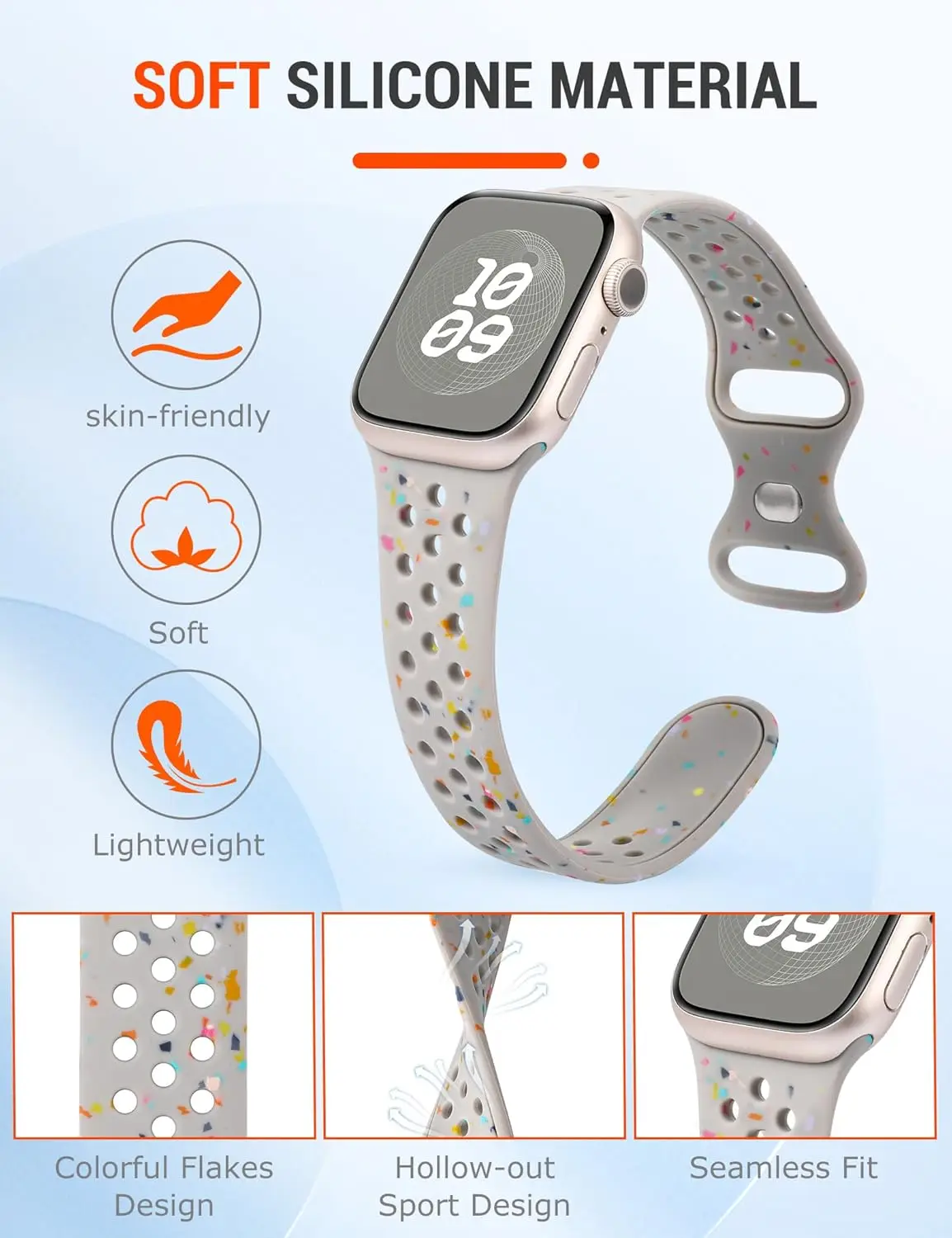 Original Silicone Watch Strap For Apple Ultra 2 49MM Sports Rubber Band For Iwatch Series 9 8 7 6 SE 4 3 2 45MM 44MM 42MM 41MM