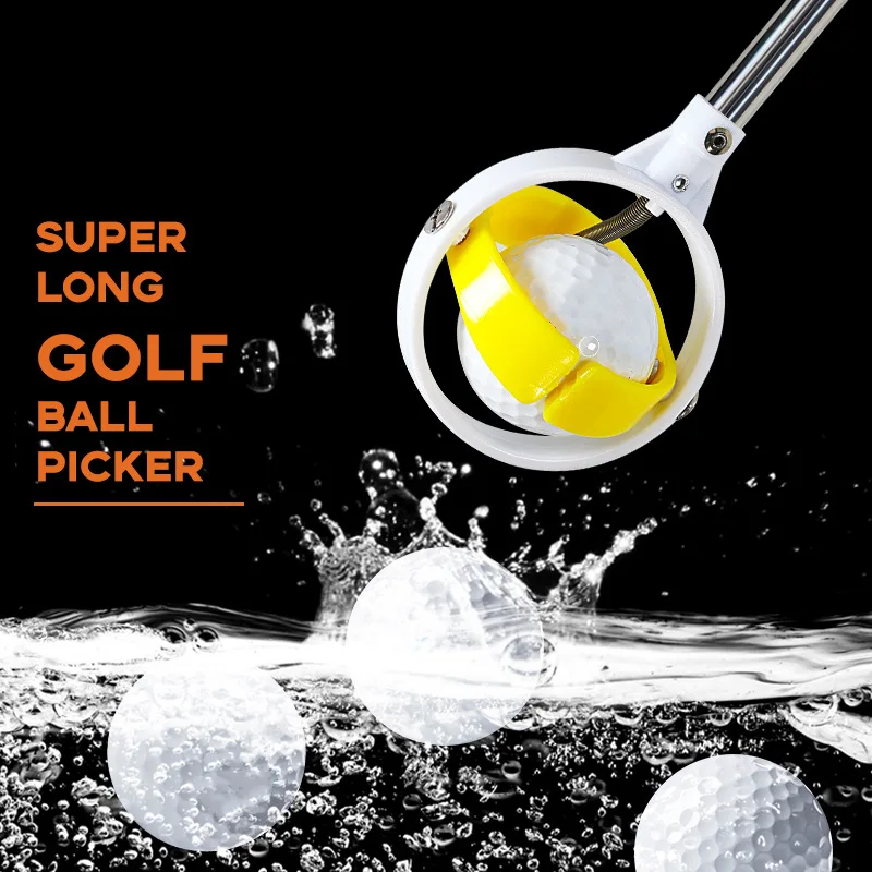 Telescoping Golfbal Retriever Draagbaar Pick-Up Tool Cadeau Met Automatische Slotscoops Voor En Water Roestvrij Verlengde Stick Dur