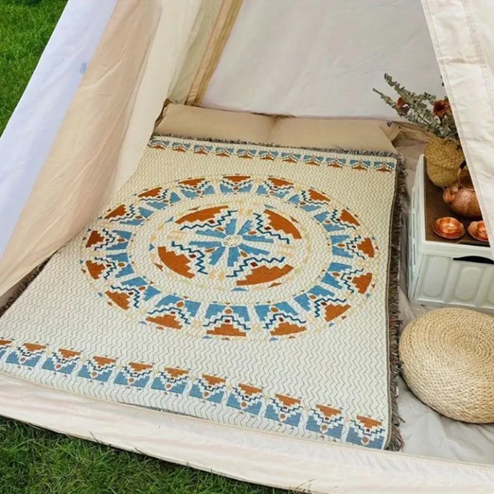 1pc Outdoor Multi Purpose Camping Picnic Mat, Portable Travel Hiking Picnic Cloth, Dust-Proof Tablecloth Mat, Soft Sofa Blanket,