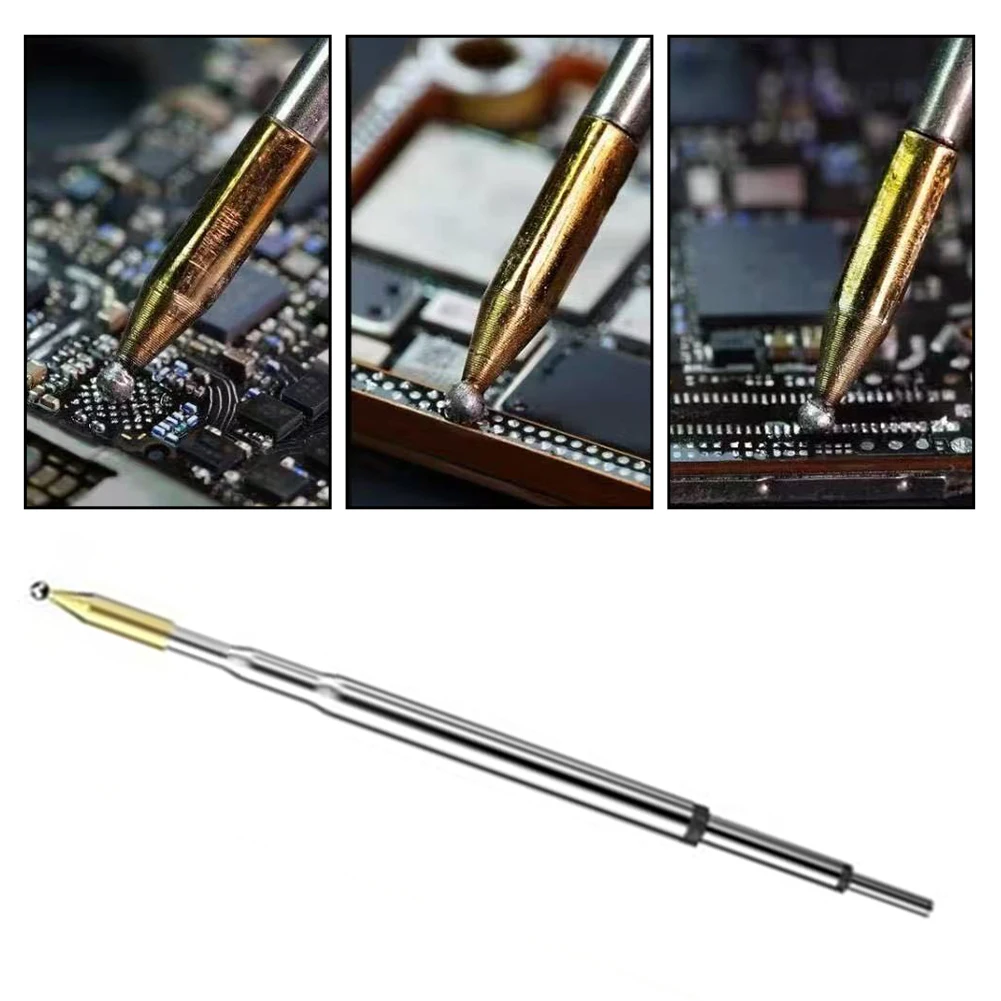 Stable-Contact Soldering Iron Tip with Spherical Design and Gold Finish for Repeatable For SMD and IC For Repair Outcomes