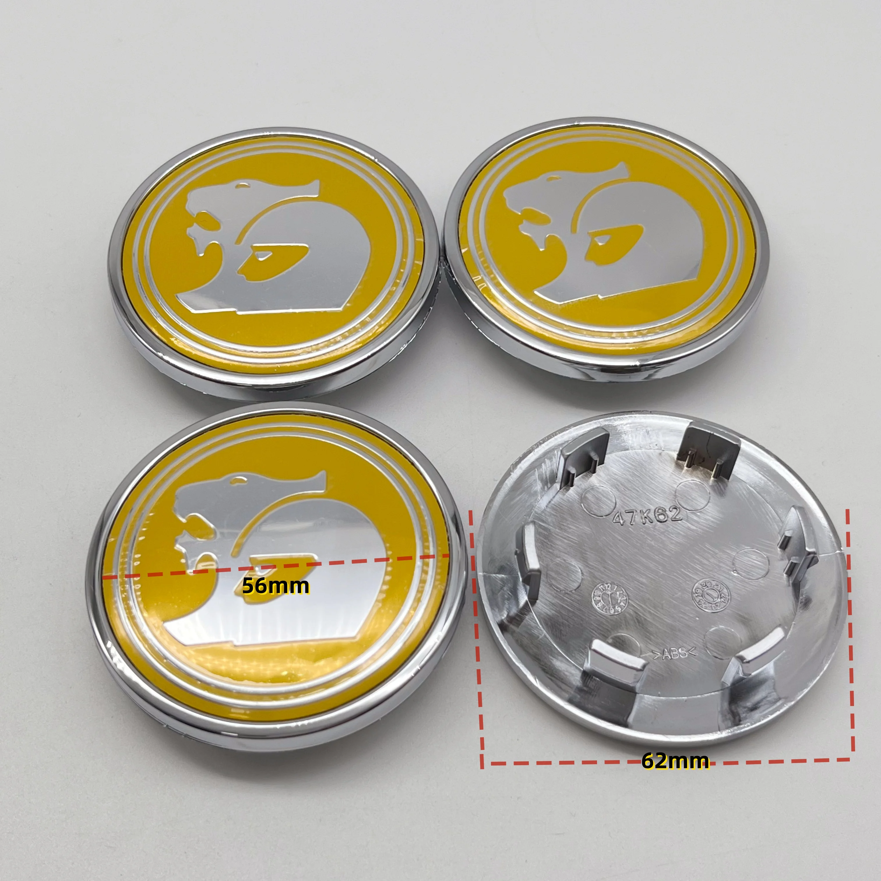 

4pcs/set High-Quality 3D ABS 62mm 47K62 Car Wheel Center Caps With 56mm Emblem Logo Styling Hubcaps Cover Badge Auto Accessories