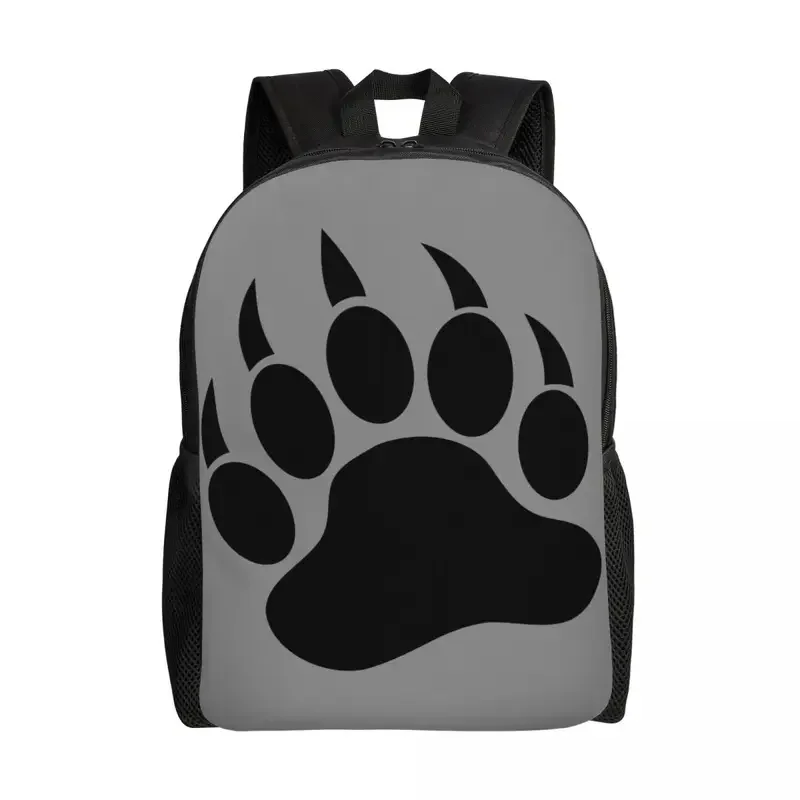 Custom Animal Bear Paw Backpacks Men Women Casual Bookbag for School College Bags