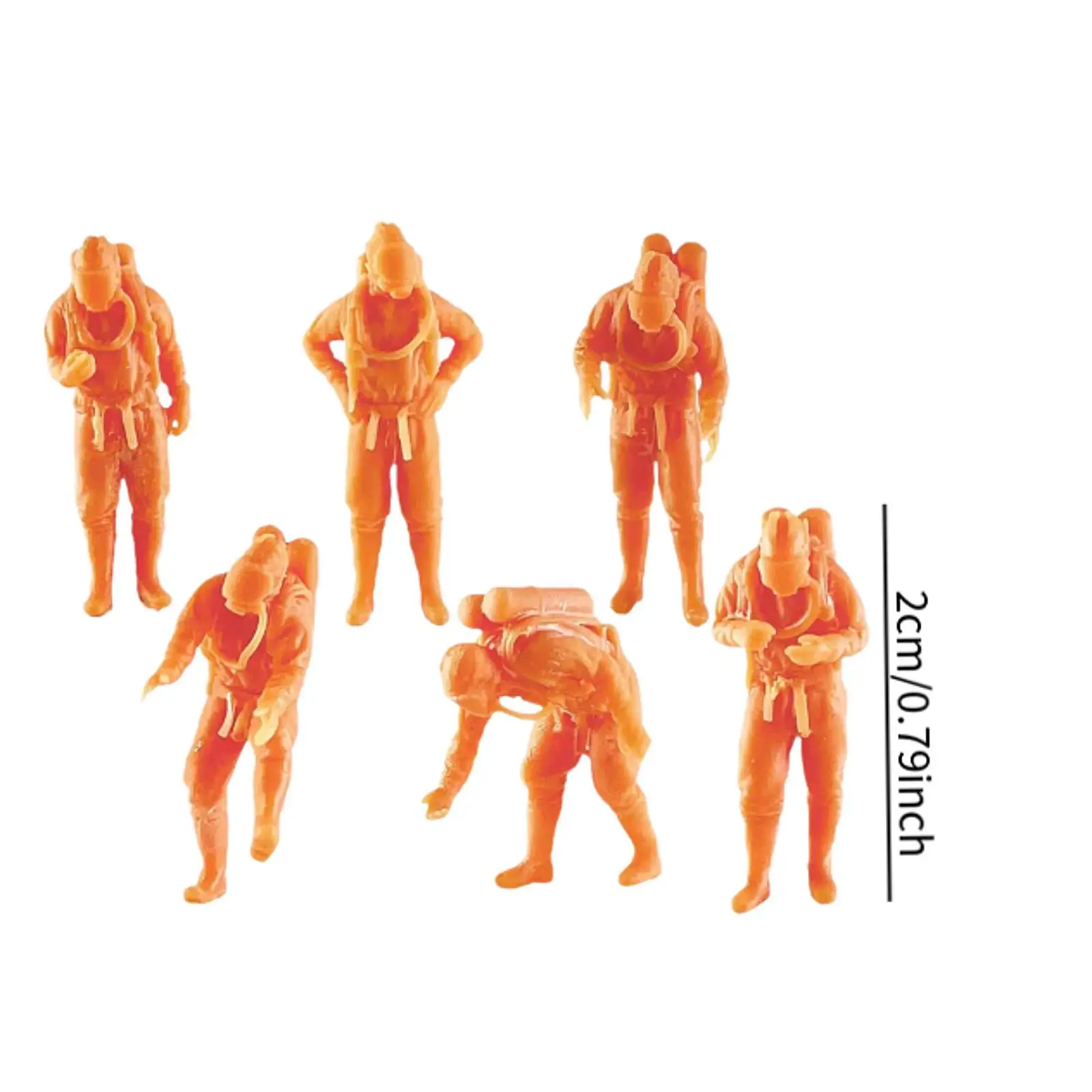 6Pcs Model People Figures Resin for Art Projects Accessories Diorama Layout