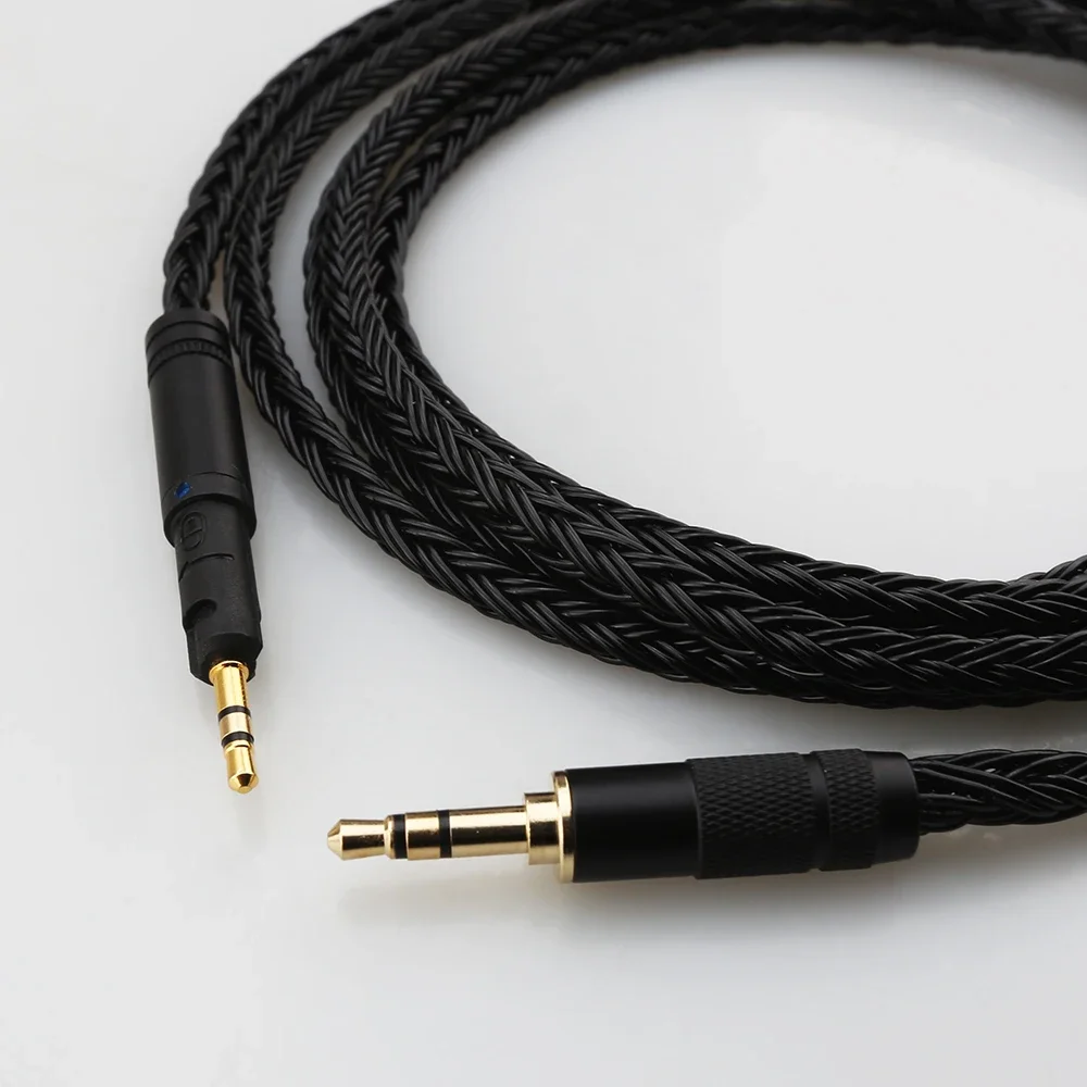 HiFi Earphone Cable 2.5mm/3.5mm/4.4mm XLR 16 Core 7N OCC for Sennheiser HD598 HD559 Hd569 Hd579 Hd599 Hd558 Hd518 High Fidelity