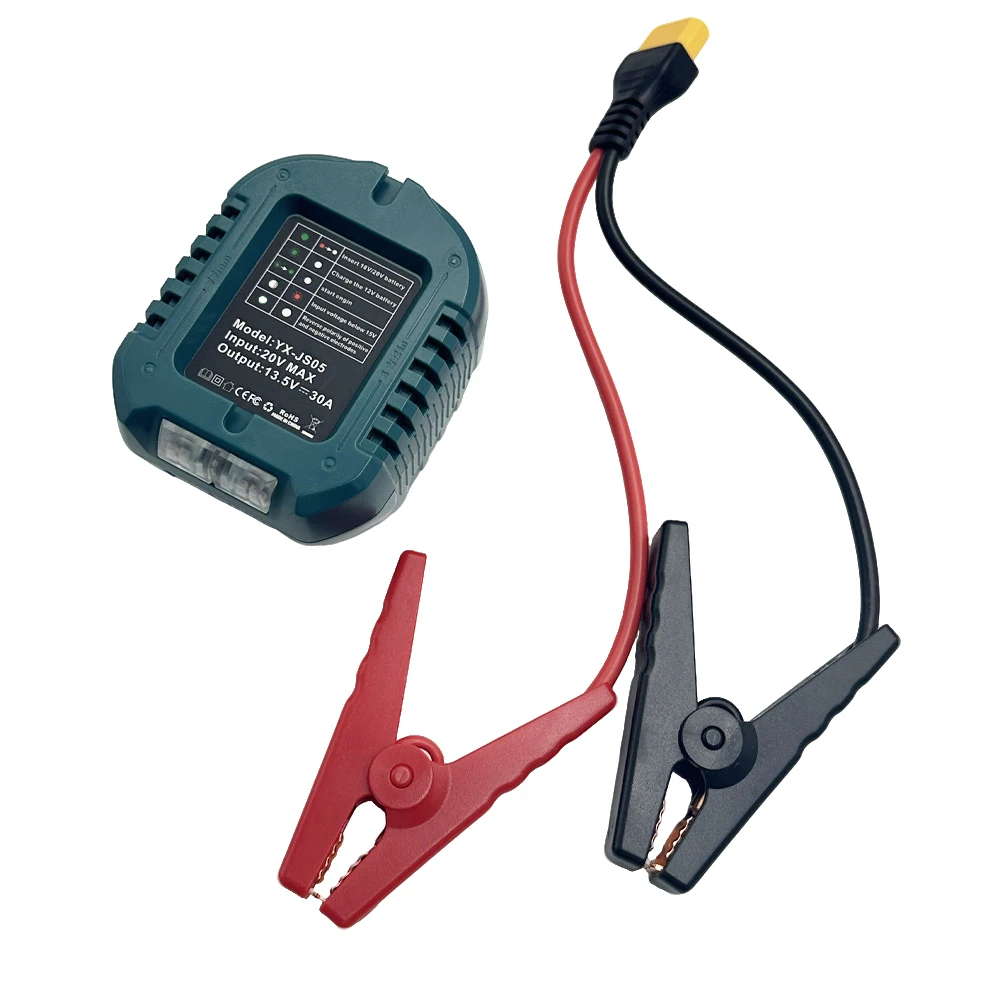 NEW Car Jump Starters Adapter for Makita 18V BL1830 Lithium Battery Booster Car Cable Emergency Power With Clip Auto Accessories
