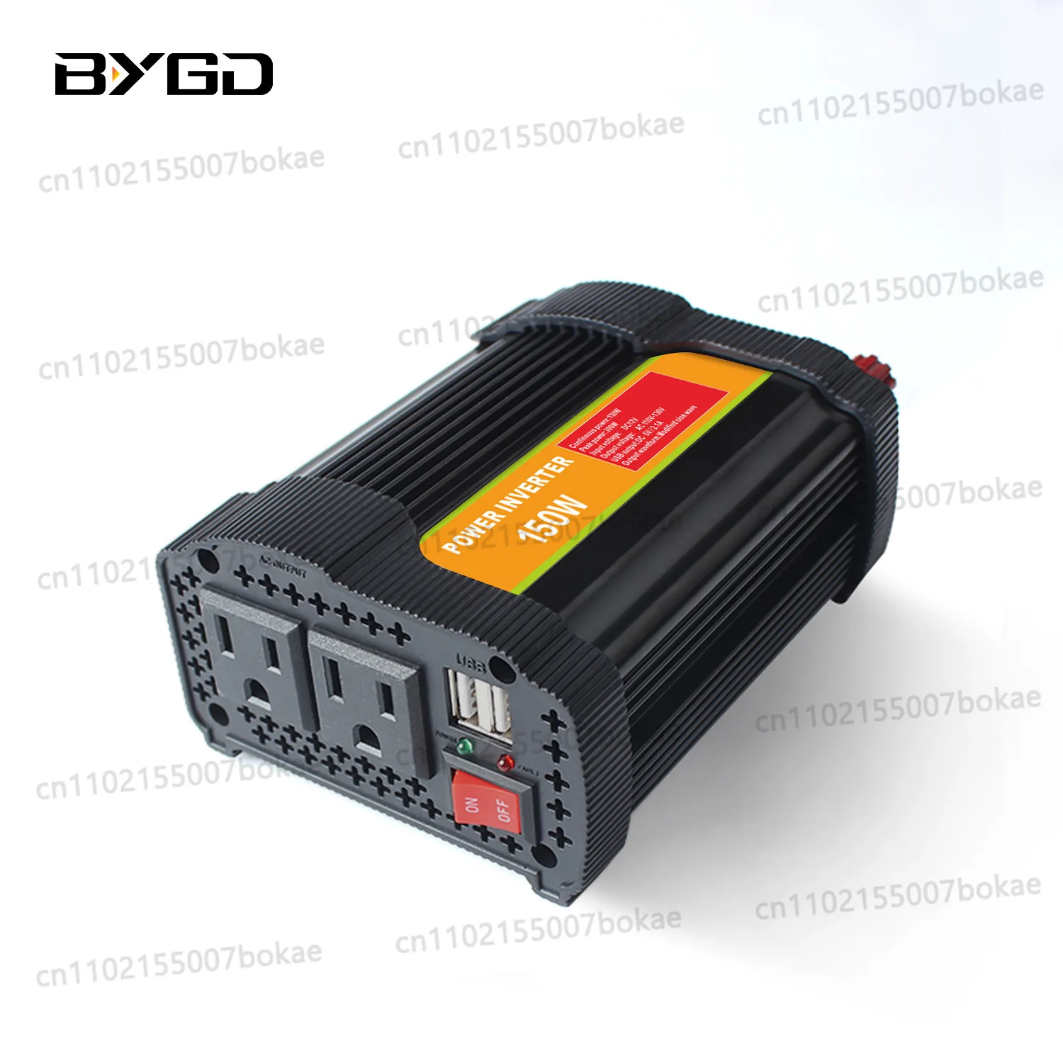 Min order of 20 units. modified sine wave 12v car to 110v us standard 150w car inverter socket and dual usb charging ports