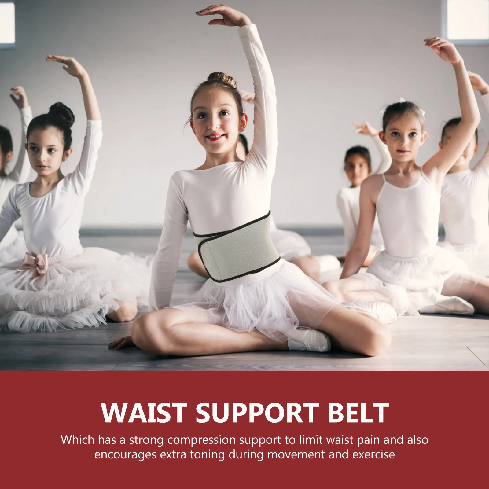 Sports Waist Support Belt Lower Back Brace Shaping Waist Strap for Work Fatigue Relief Running Football Tennis Golf Lumbar