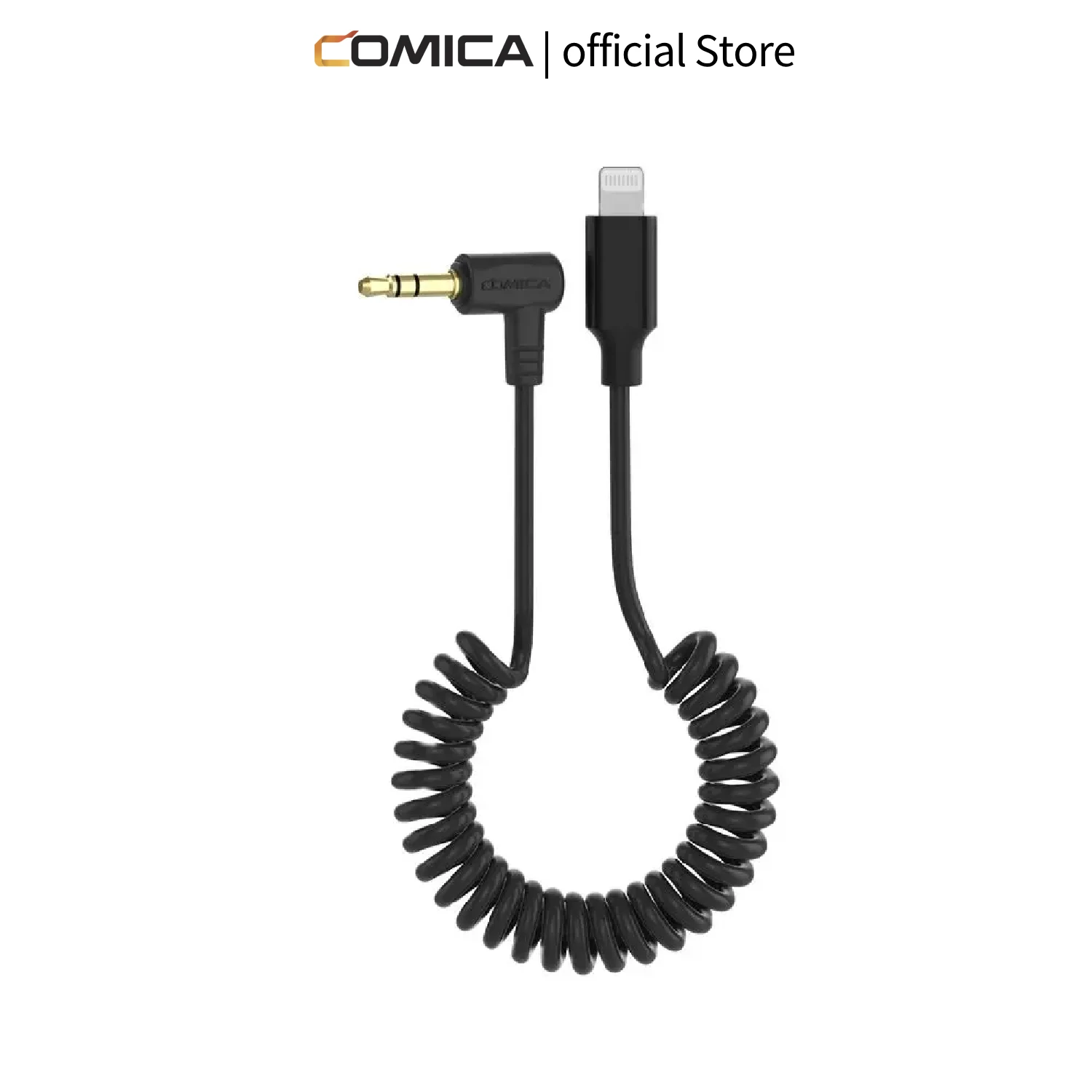 Comica CVM-D-MI 3.5mm TRS To Lightning Audio Output Cable For Android Smartphone Wireless Microphone