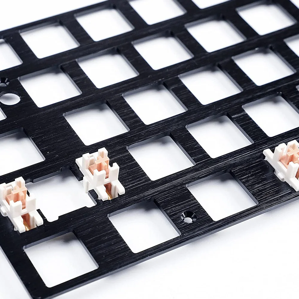 Gold Plated Plate Mounted Stabilizer for Custom Mechanical Keyboard 2U 6.25U (1+4, White Pink)