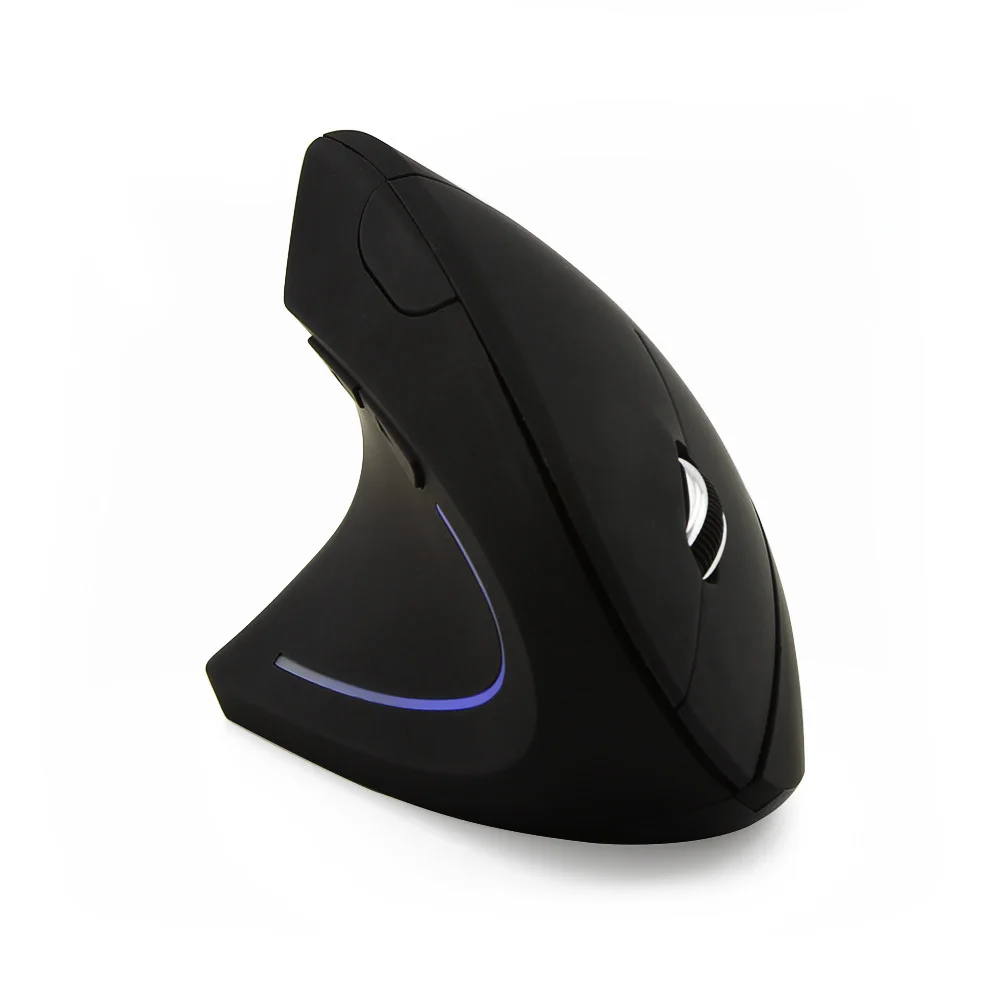 Mouse Wireless sinistro ergonomico verticale Mause USB da polso ottico Mouse per Computer sani Mouse retroilluminato a LED per Desktop portatile