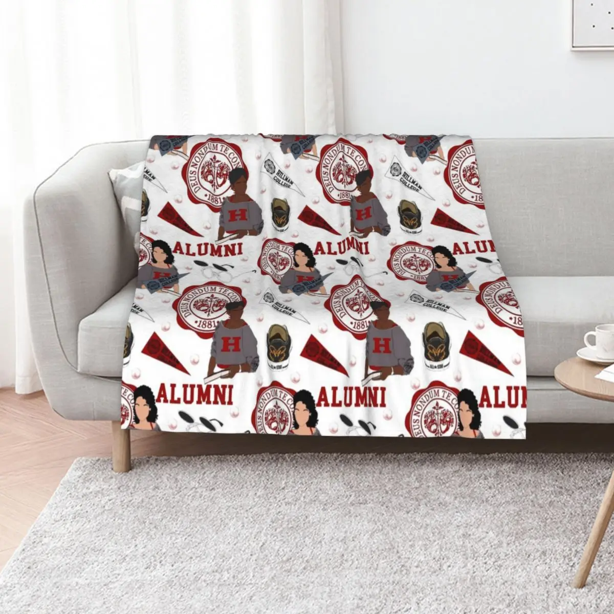 Hillman College Alumni Throw Blanket Luxury Throw Nap Bed Multi-Purpose Winter beds warm for winter Blankets