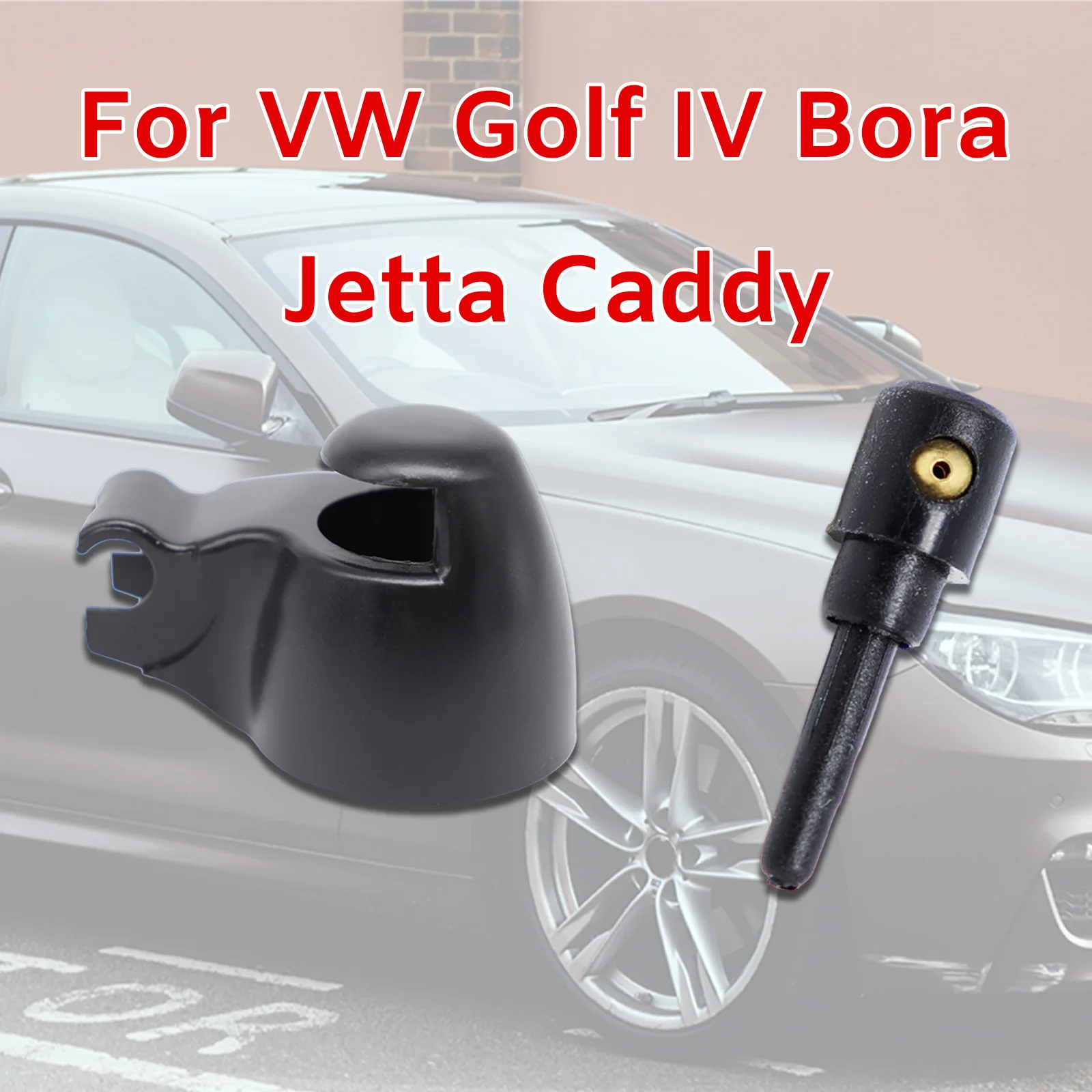 Rear Windscreen Wiper Arm Nut Bolt Cover Cap Washer Jet Nozzle for VW Golf IV Bora Jetta Caddy Passat Skoda Seat Ford Audi A3