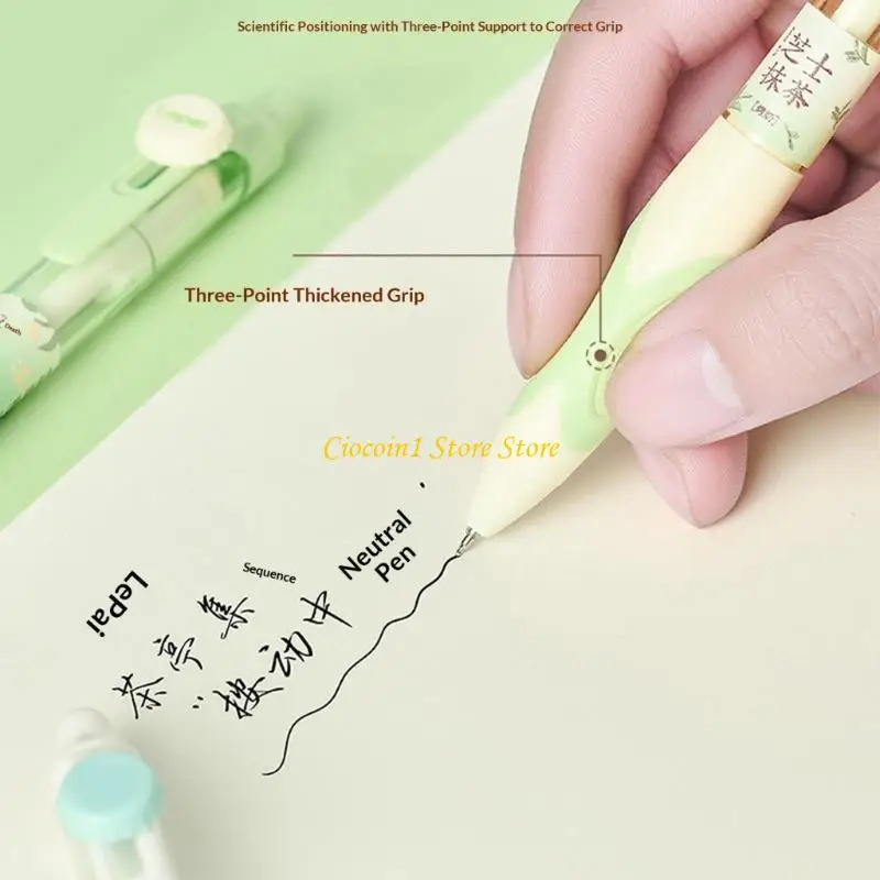 A3PC Pack of 4 Roller Ball Pen Set Quiet Clicks Quick Dry Study Work Essential