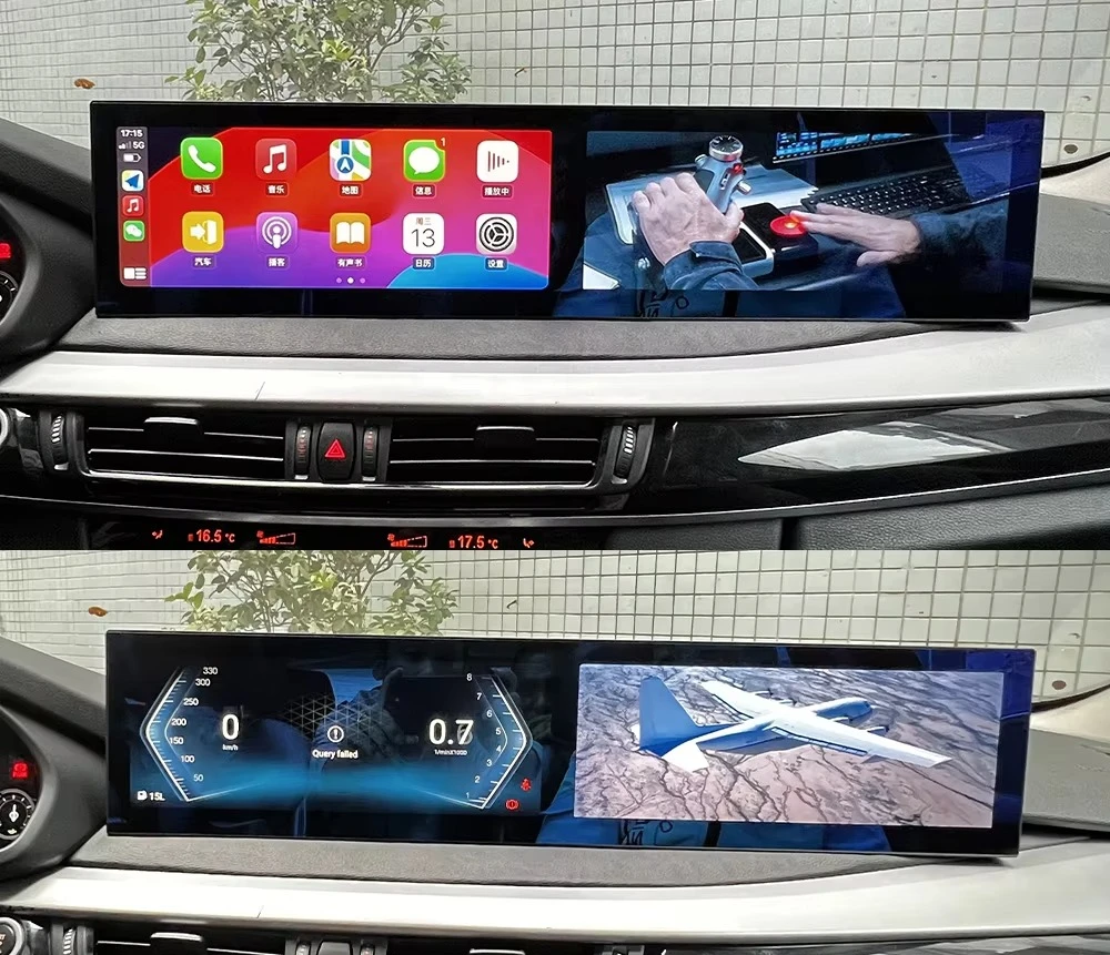 Tela de Navegação HD de 12,3 Polegadas para X5 14-17, Android 13, Carplay, Unidade de Rádio Multimídia para Carro