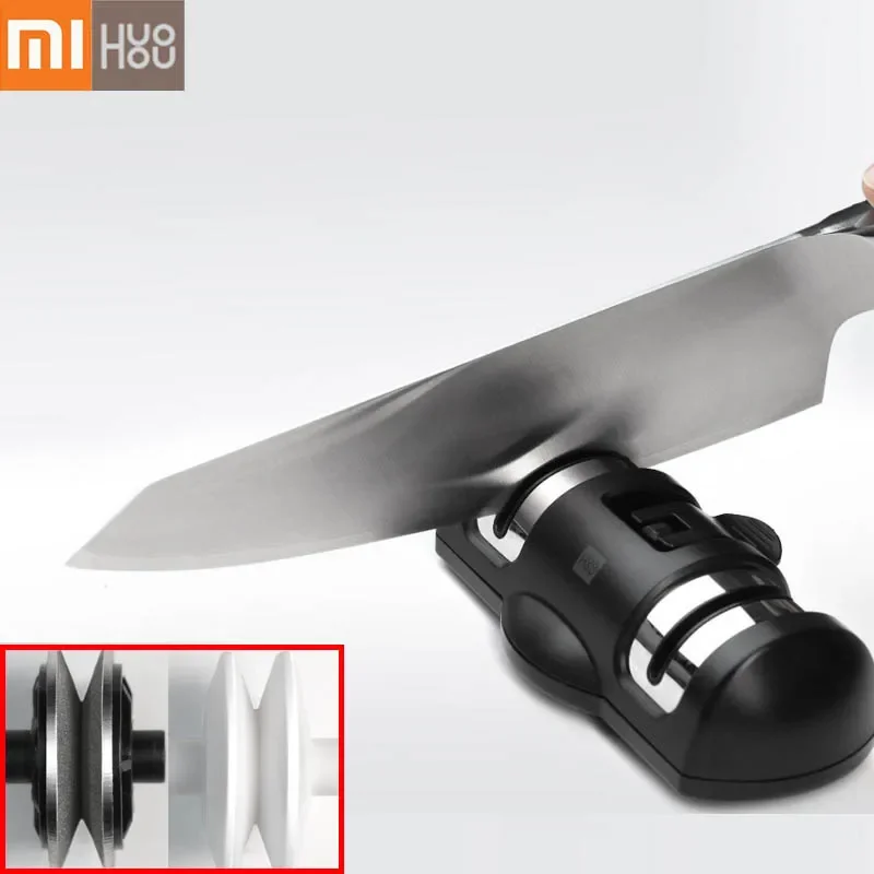 XIAOMI Mijia HUOHOU HU0045 Sharpen Stone Double Wheel Whetstone Sharpeners K-nife Sharpening Tool Grindstone Kitchen Tools