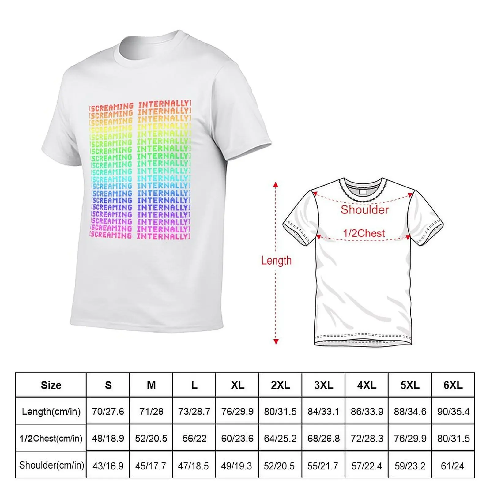 Screaming Internally Meme T-Shirt Soft Anti-Shrink Cotton Tee