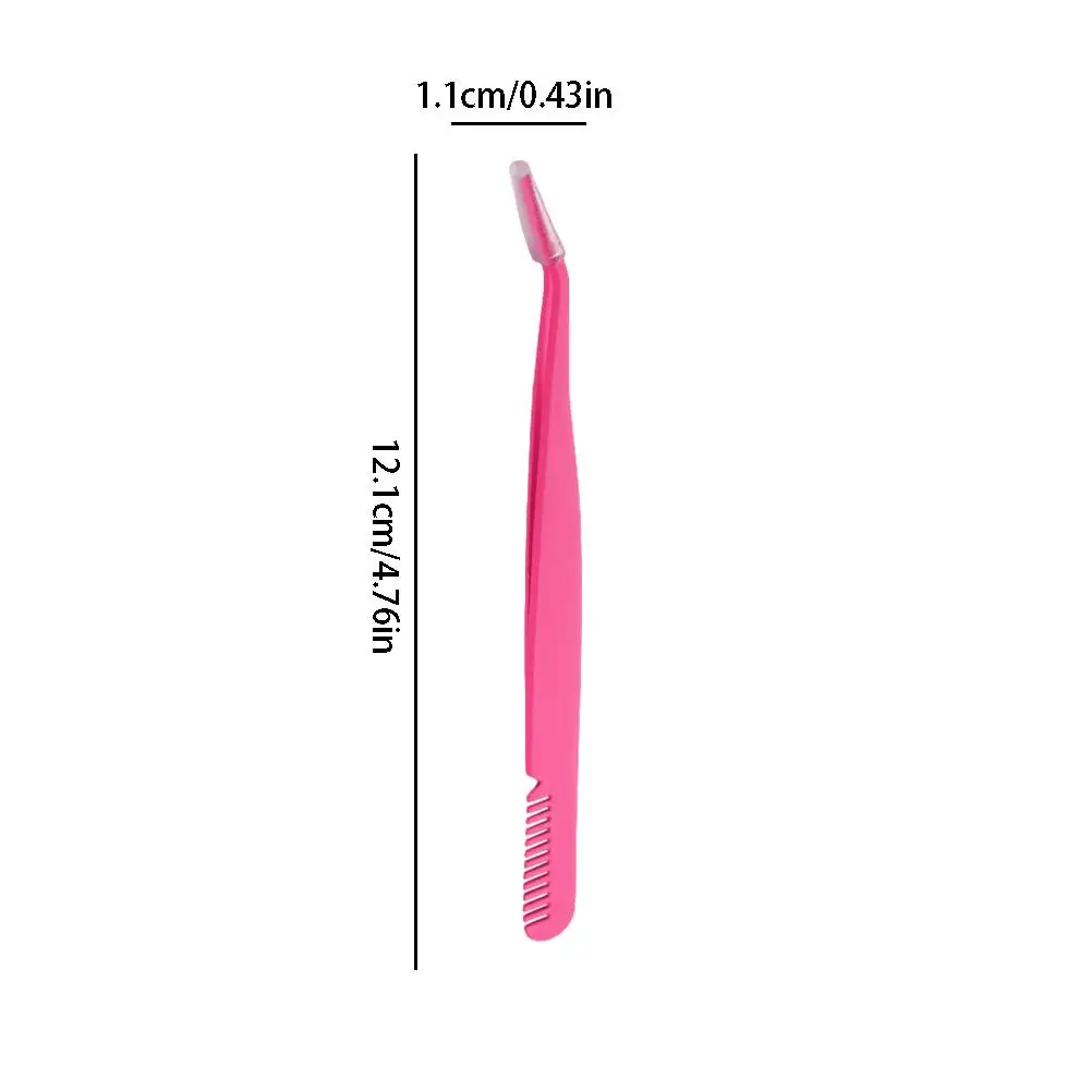 Stainless Steel Eyelash Extension Tweezers Curved Straight Lashes Tweezer Non-magnetic Eyelashes Nail Makeup Tools Wholesale