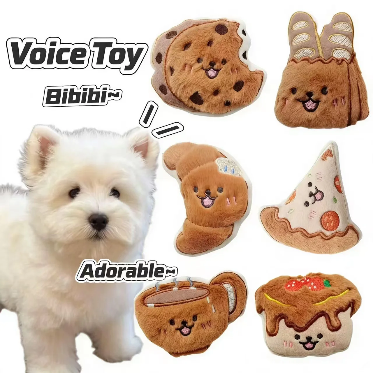 Juguetes de Peluche para Perros de Razas Pequeñas, Juguete Masticable para Limpiar los Dientes para Maltese, Schnauzer, Bichón – Lindo Juguete de Compañía para Cachorros