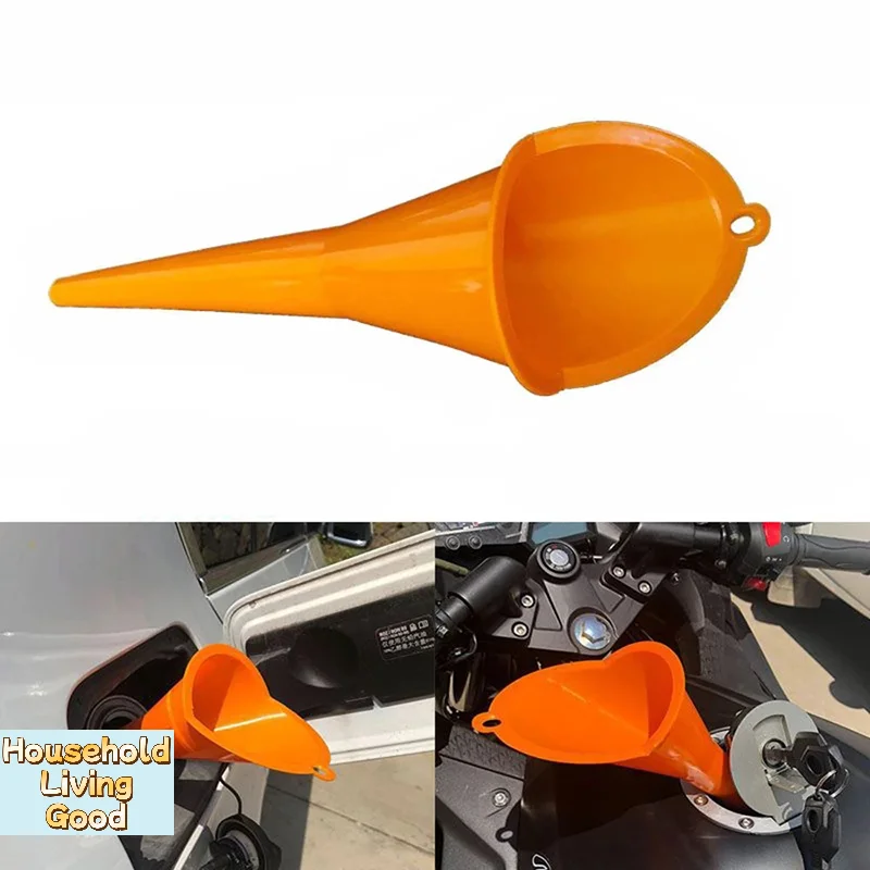 【Car Long Stem Funnel Anti-splash Gasoline Oil Fuel Filling Tools Motorcycle Auto Refueling Accessories】