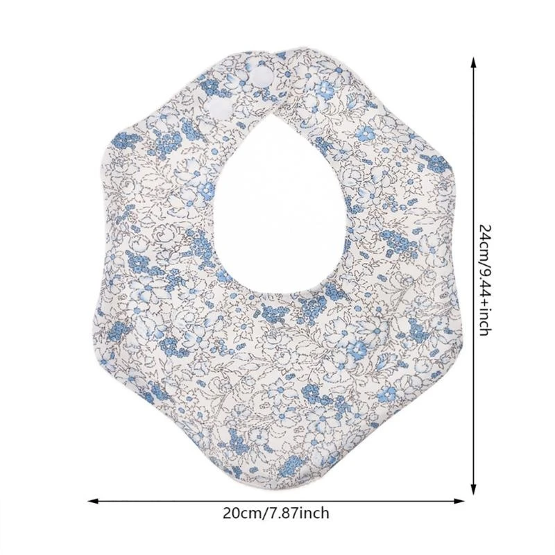 

Infants Drooling Bib Soft & Breathable Baby Burp Cloth Flower Printed Cotton Saliva Towel for Newborns Toddlers G2TD