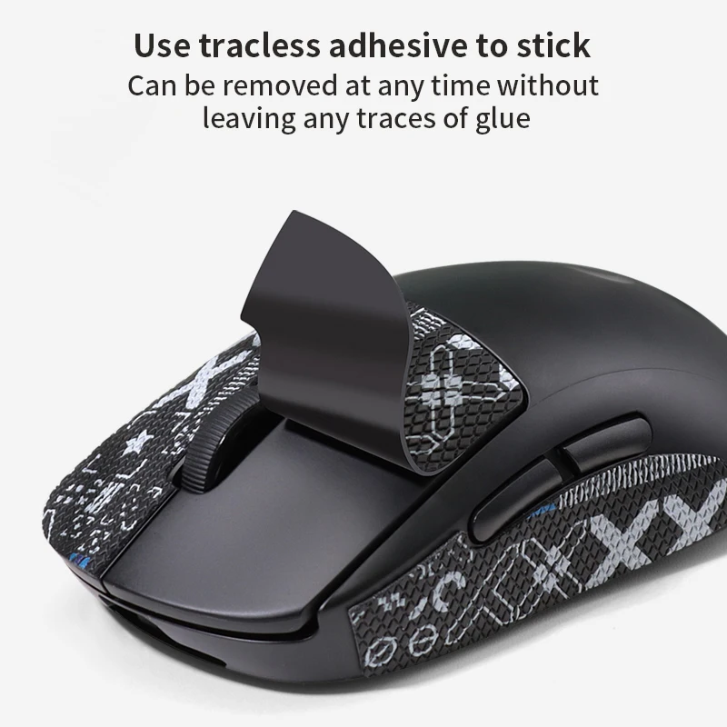 Cinta de agarre de ratón para Logitech G PRO / G PRO X, pegatina superligera, antideslizante, resistente al sudor, hecha a mano