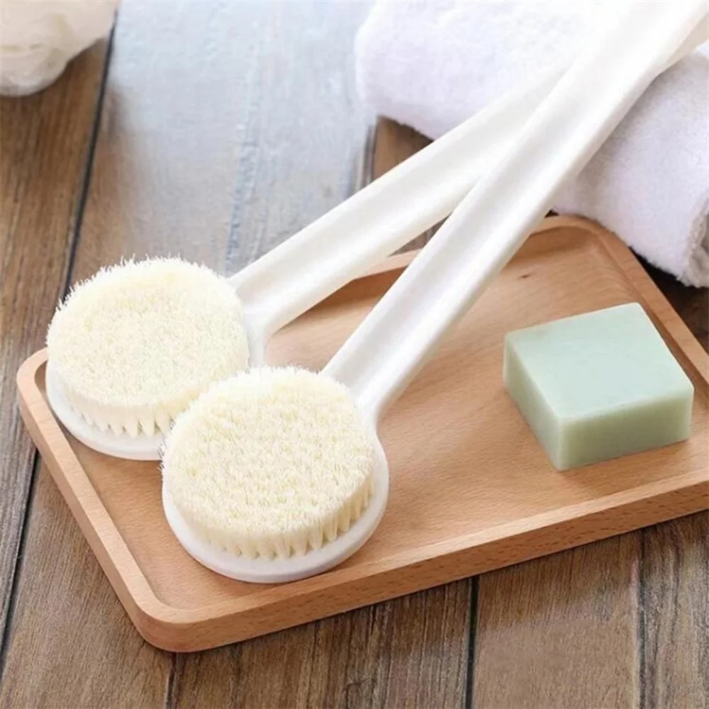 1PC Long Handle Back Brush for Shower Soft Bristles Body Exfoliating Bath Brush Skin Health Shower Back Scrubber Bath Supplies