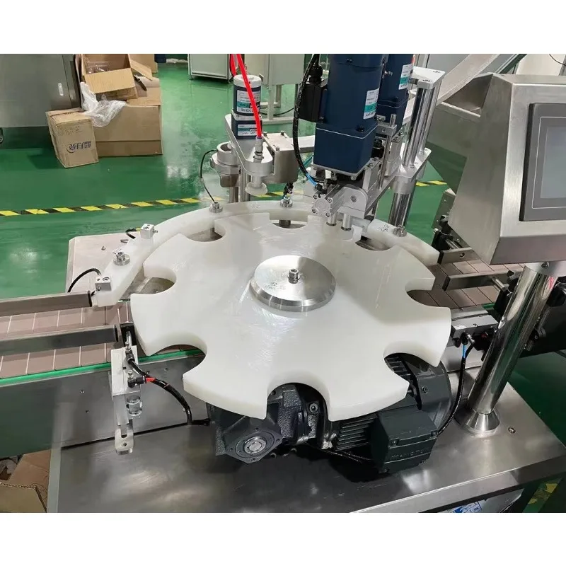 Industrial Container Lug Capping Machine Full Automatic Plastic Bottle Glass Jar Capping For Coconut Oil Production