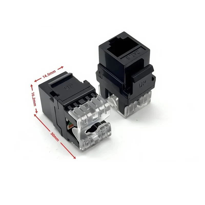RJ45 CAT6 Network module 180 degrees Gigabit computer network module Unshielded information module1pcs