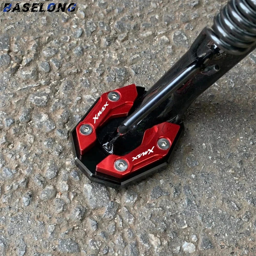 

2026 Motorcycle Accessories Kickstand Side Stand Enlarger Extension Plate Pad For YAMAHA XMAX300 XMAX 125 250 300 400 2017-2025