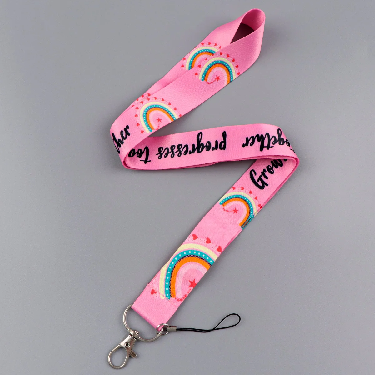 

Rainbow Phone Rope ID Card Badge Holder Quotes Lanyards for Keys Neck Strap Hanging Rope Keychain Lariat Gift