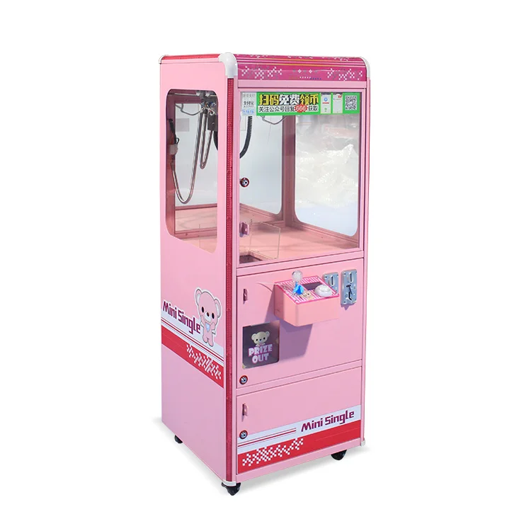 

Mini Claw Crane Baby Bear pink Claw Machine Children's Playground Gift Claw Machine for Sale